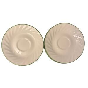 Vintage Corelle by Corning Chutney Pattern White Dinner Plates Set of 6 Saucers
